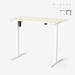 OFFICE24 Bureau électrique réglable en hauteur pour bureau et studio Standwalk 120x60, Couleur: Blanc