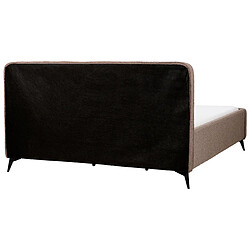 Acheter Beliani Lit double 180 x 200 cm en bouclé marron VALOGNES