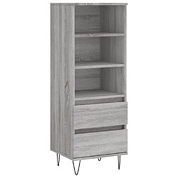 Maison Chic Buffet,Meuble de Rangement,commode pour salon,Cuisine Sonoma gris 40x36x110 cm Bois d'ingénierie -MN34112