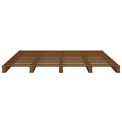 Acheter vidaXL Lit de palette marron miel 150x200 cm bois de pin massif