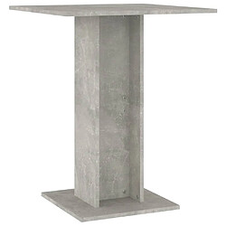 vidaXL Table de bistro Gris béton 60x60x75 cm Bois d'ingénierie