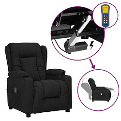 vidaXL Fauteuil de massage Noir Tissu