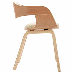 Maison Chic Lot de 2 Chaises à manger,Chaise pour cuisine,Solide Structure bois courbé et similicuir -MN21603 pas cher