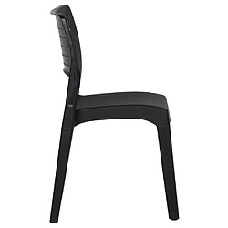 Maison Chic Lot de 2 Chaises de jardin,Fauteuil d'extérieur Anthracite Polypropylène -MN85557 pas cher