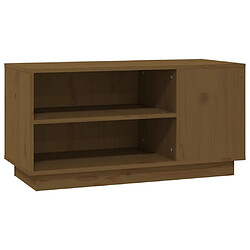 Maison Chic Meuble TV scandinave - Banc TV pour salon Marron miel 80x35x40,5 cm Bois de pin massif -MN44886