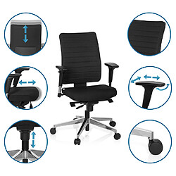 Avis Chaise de bureau / siège tournant PRO-TEC 350 tissu noir hjh OFFICE