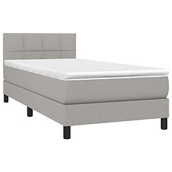 Avis Sommier à lattes et LED,Cadre à lattes de lit avec matelas pour Adulte Gris clair 90x200cm -MN67603