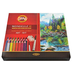 Acheter Koh-I-Noor 3713 Mondeluz Crayons de couleur aquarellables - Couleurs assorties (Set de 48)