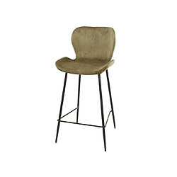 Avis Lisa Design Basti - lot de quatre tabourets de bar - en velours taupe