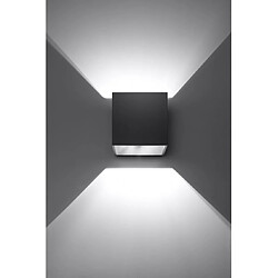 Avis Luminaire Center Applique murale QUAD aluminium noir 1 ampoule