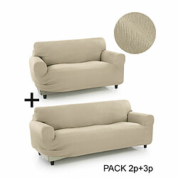 Housse de canapé Sofakover Pocket Duo Romeo 2 Unités - Beige