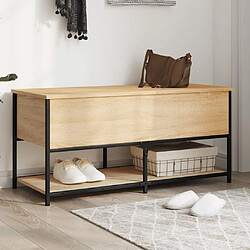 Maison Chic Banc de rangement | Meuble de rangement d'Entrée | Coffres d'Intérieur chêne sonoma 100x42,5x47 cm bois d'ingénierie -MN49377