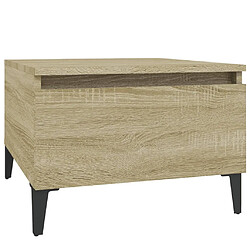 Maison Chic Table d'appoint | Table Basse Chêne sonoma 50x46x35 cm Bois d'ingénierie -GKD98882