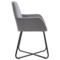 Acheter Decoshop26 Lot de 4 chaises de salle à manger cuisine design moderne velours gris CDS021621