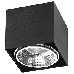 Sollux Plafonniers encastrables Square Flush Light Noir GU10 SL.0700 Plafonnier noir 11x12x12cm