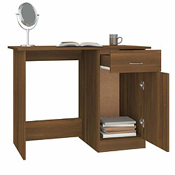 Maison Chic Bureau,Table de travail,bureau de travail pour chambre Chêne marron 100x50x76 cm Bois d'ingénierie -GKD23851 pas cher