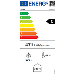 Congélateur Coffre FR205S SL Couvercle en Acier Inoxydable - 185 Litres - Tefcold