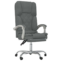 Maison Chic Fauteuil de massage inclinable de bureau,Fauteuil luxe de relaxation Gris foncé Tissu -MN42772