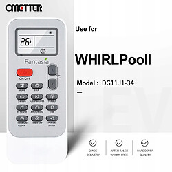 GUPBOO Télécommande Universelle de Rechange pour Whirlpool climatiseur à distance DG11J1-35 DG11J