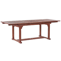 Beliani Table de jardin 160/220 x 90 cm Bois Bois foncé TOSCANA 