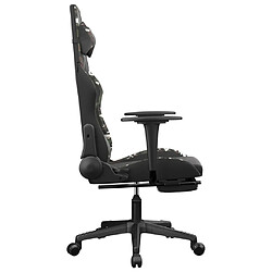 Acheter Maison Chic Chaise de jeu, Chaise gaming avec repose-pied, Fauteuil gamer,Chaise de Bureau Noir et camouflage Similicuir -GKD63841