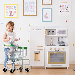 Teamson Kids Mayfair Jouet Cuisine Pour Enfants En Bois Et 11 Accessoires Blanc TD-13302D