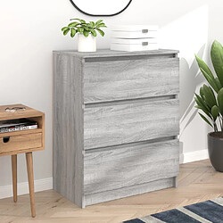 Maison Chic Buffet,Meuble de Rangement,commode pour salon,Cuisine Sonoma gris 60x35x76 cm Bois d'ingénierie -MN21524