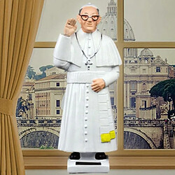 Totalcadeau Figurine animée du Pape à énergie solaire