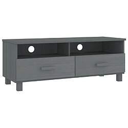 Maison Chic Meuble TV scandinave - Banc TV pour salon HAMAR Gris foncé 106x40x40 cm Bois massif de pin -MN40330