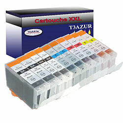 Lot de 10 Cartouches compatibles Canon PGI-5 , CLI-8 - T3AZUR