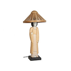 Lampe de bureau Romimex Beige Bois 20 x 70 x 20 cm Oriental 