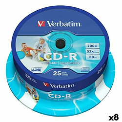 CD-R Verbatim 25 Pièces 700 MB 50 MB/s (8 Unités) 