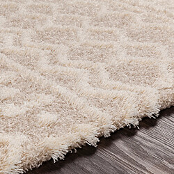 Avis Surya NOUR - Tapis Berbère Shaggy, Crème et Beige clair - 201x290cm