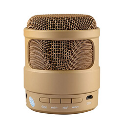 Wewoo Enceinte Bluetooth d'intérieur or Portable Stéréo Musique Sans Fil Haut-Parleur, MIC Intégré, Appels Mains Libres & Carte TF & AUX Audio & Fonction FM, Distance: 10m