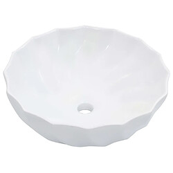 vidaXL Lavabo 46x17 cm Céramique Blanc