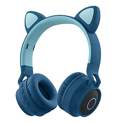 Justgreenbox Faddish Student Cute Cat's Ears Head-Mounted Headset No Wire Cartoon BT Game Chargeable 