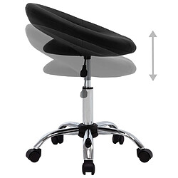 Acheter vidaXL Chaise pivotante à manger Noir Similicuir