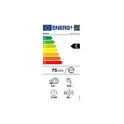 Lave-vaisselle 60cm 14 couverts 44db - BF3424CW - BRANDT
