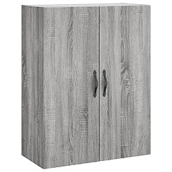 Maison Chic Lot de 2 Armoires murales,Meuble de Rangement,Armoire Suspendue sonoma gris bois d'ingénierie -MN41424 pas cher