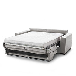 Avis Autrement Talamo Italia Canapé-lit Sonia 3 places, Canapé de salon, Fabriqué en Italie, Ouverture pivotante avec matelas et sommier inclus, avec appuie-tête réglables et accoudoirs standard, Cm: 220x95h85, Couleur Gris