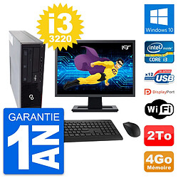 PC Fujitsu E910 DT Ecran 19" Intel i3-3220 RAM 4Go Disque 2To Windows 10 Wifi · Occasion 