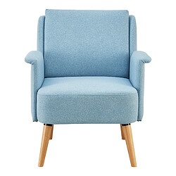 Avis Helloshop26 Fauteuil de salon 83 x 73 x 75 cm bleu clair naturel 03_0007122