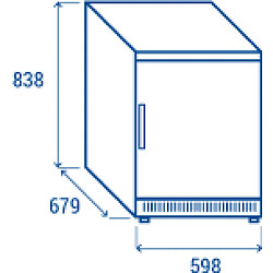 COOLHEAD Petite Armoire Réfrigérée Positive 200 Litres - Inox - Cool Head