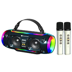 Yonis Enceinte Bluetooth Portable Étanche RGB Puissante Enceinte Bluetooth Portable Waterproof Avec Son Puissant Et Lumières RGB Blue YONIS