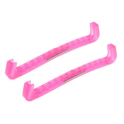 2pcs doux en plastique de hockey sur glace figure patin de lame de protection couverture rose