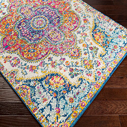 Acheter Surya JULIA - Tapis vintage multicolore, Rose, Safran et Bleu - 160x220cm