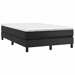 Maison Chic Lit adulte- Lit + matelas,Sommier à lattes de lit avec matelas noir 120x190 cm similicuir -GKD53254