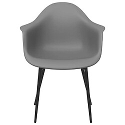 Acheter Maison Chic Lot de 2 Chaises à manger,Chaise pour cuisine,Solide Structure gris PP -MN20063