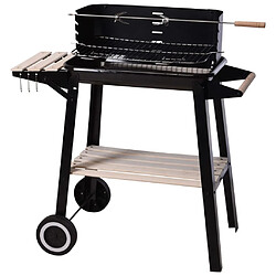 ProGarden Barbecue au charbon 86,5 cm Noir