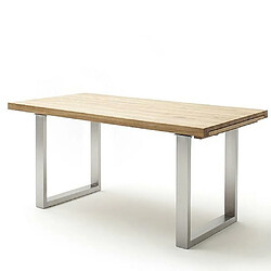 Inside 75 Table extensible DUBLIN 200 x 100 cm chêne sauvage acier brosse 